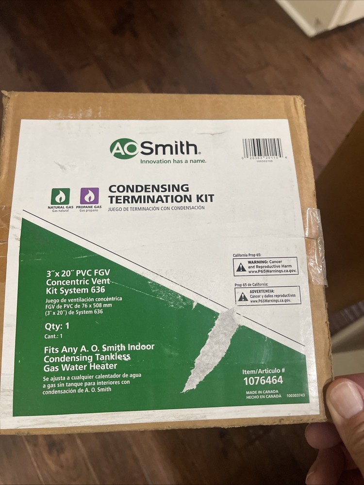 AO Smith Condensing Termination Kit 1076464