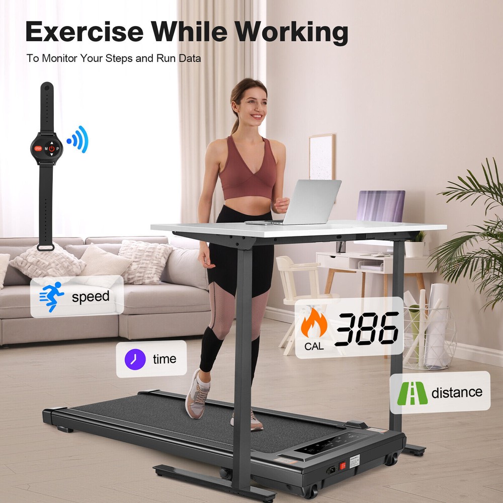 2.5HP Under Desk Treadmill with Incline Walking Pad Machine with Remote Control