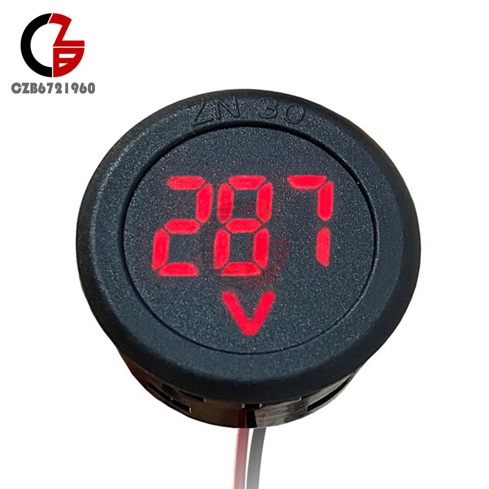 AC 50-500V Voltmeter LED Display Digital Panel Meter Voltage Indicator Red Blue