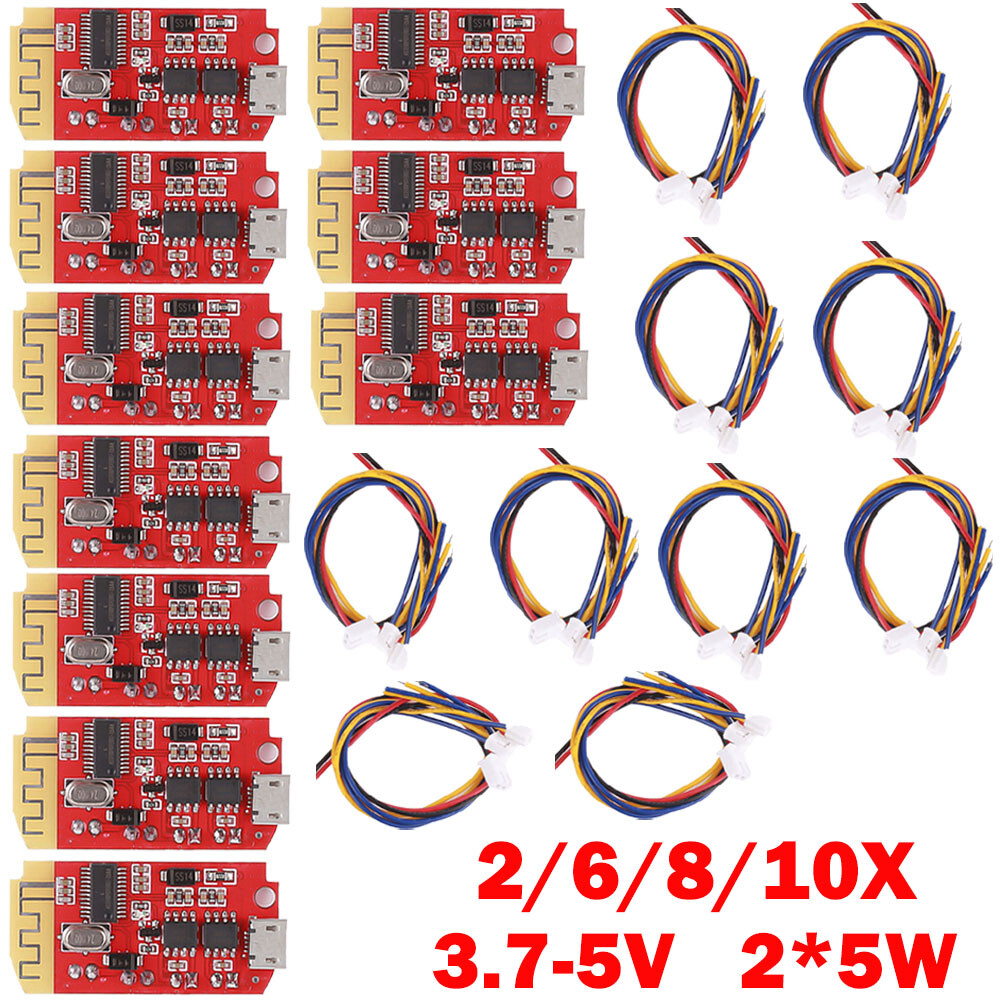 2/6/8/10pc 2*5W Dual Plate Bluetooth Amplifier Module Speaker Modification Board