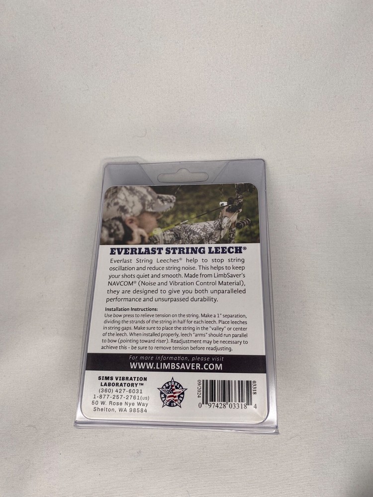 Limbsaver Everlast Bow String Leech - 2 pack (Black) #3318