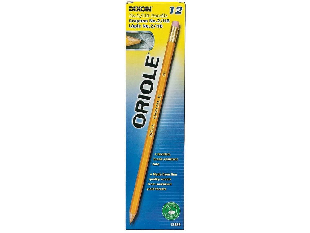 Dixon Oriole Presharpened Pencil, 12 Count ( Packaging May Vary )