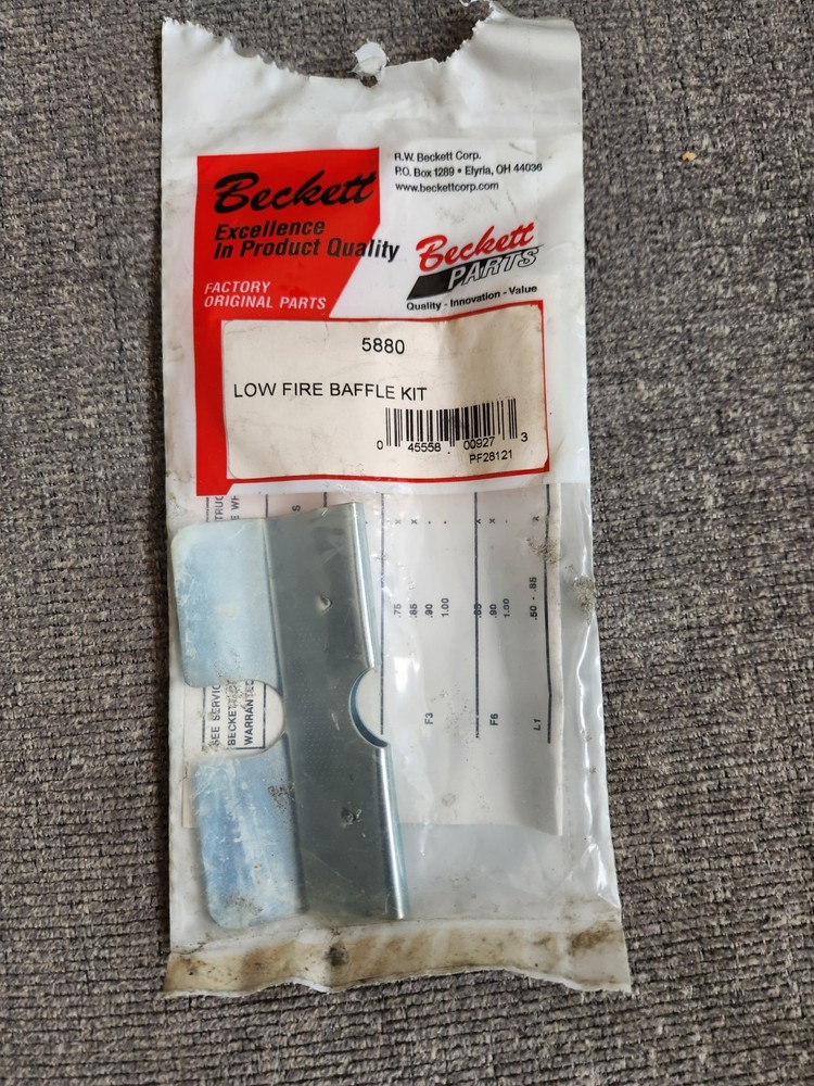 NOS BECKETT 5880 Baffle Low Fire Baffle Kit