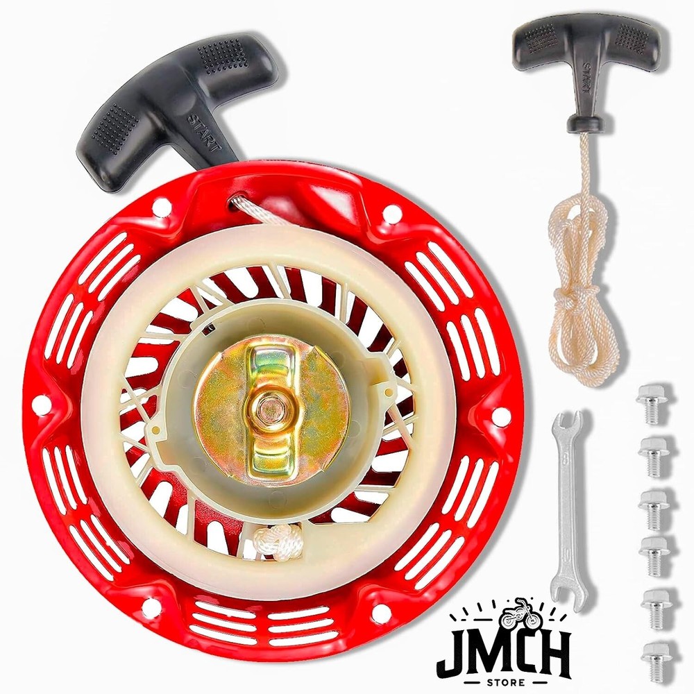 Red Pull Start Recoil Starter Assembly For Predator 212 Coleman Viper Mini Bike
