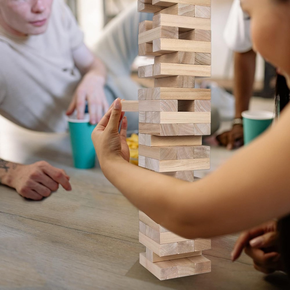 GOTHINK Giant Tumble Tower Game, Large Tumbling Stack to Over 3.2FT