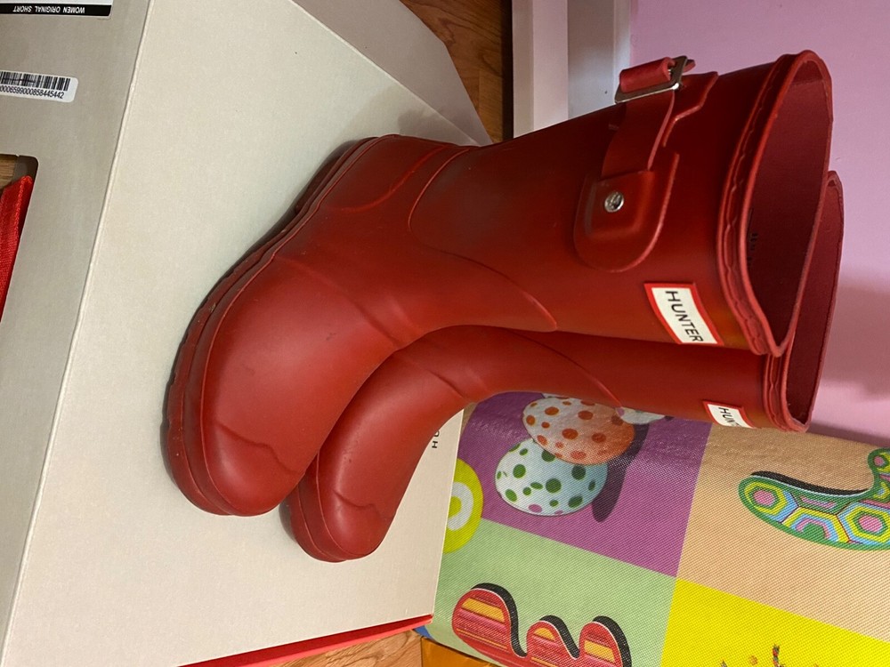 Hunter Red Rubber Waterproof rain boots 
