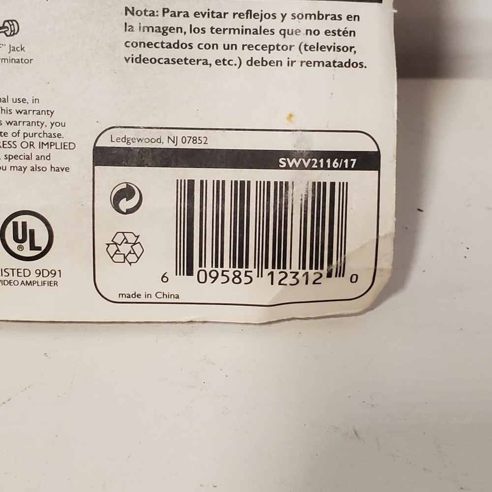 PHILLIPS 10 db 4-way output Distribution Amplifier Open Box NOS