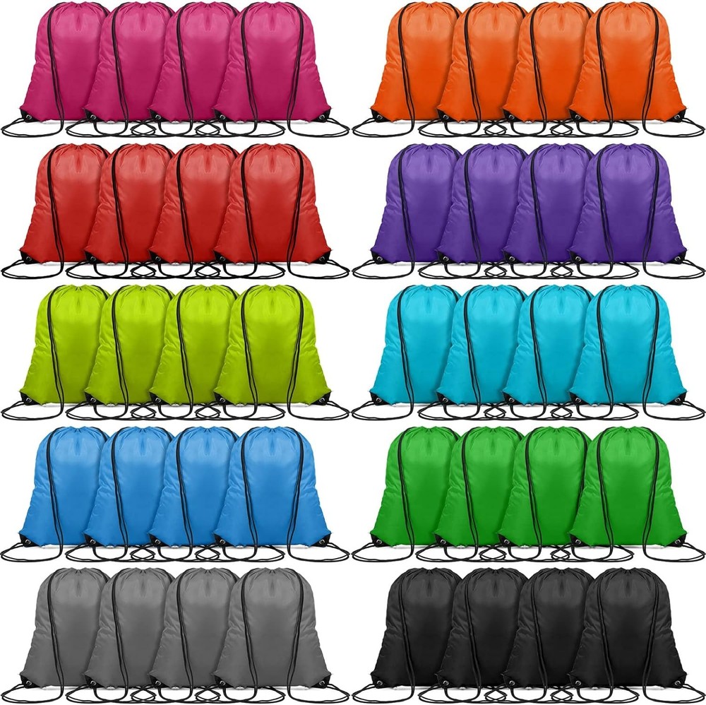 Shappy 100 Pieces Drawstring Bag Gym Portable String Sack Backpacks...