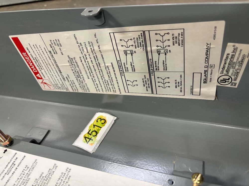 Square D Enclosed Circuit Breaker Front Cover Panel