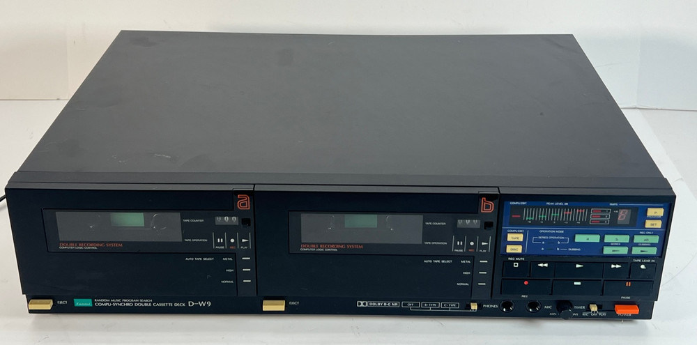 Sansui D-W9 Dual Cassette Deck, Untested