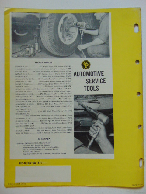 Vintage 1962 Chicago Pneumatic (CP) Tools Catalog