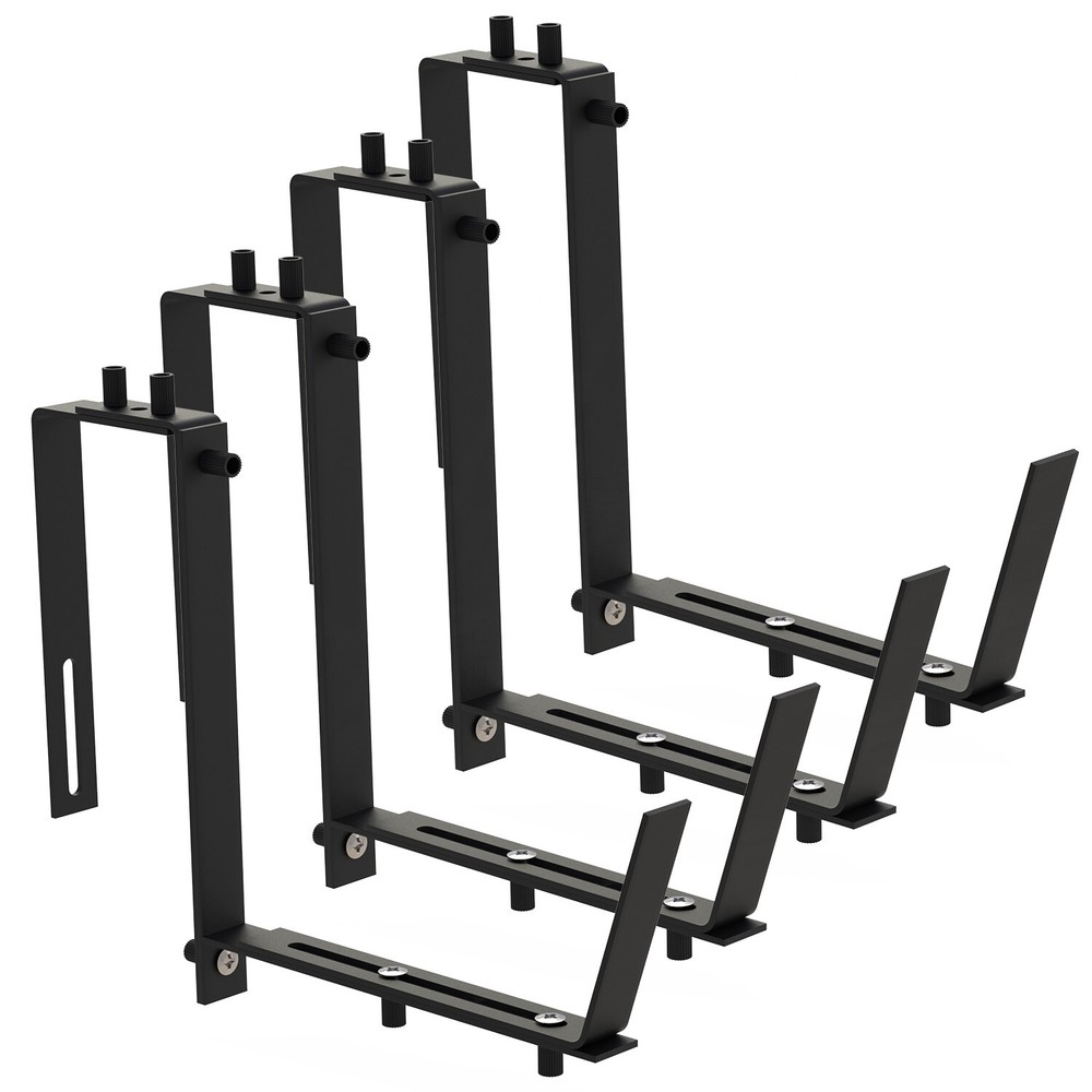 4PACK Window Box Holders Adjustable Planter Box Iron Brackets Flower Box Outdoor