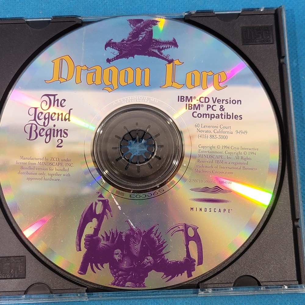 Vintage PC CD-ROM Dragon Lore 1994