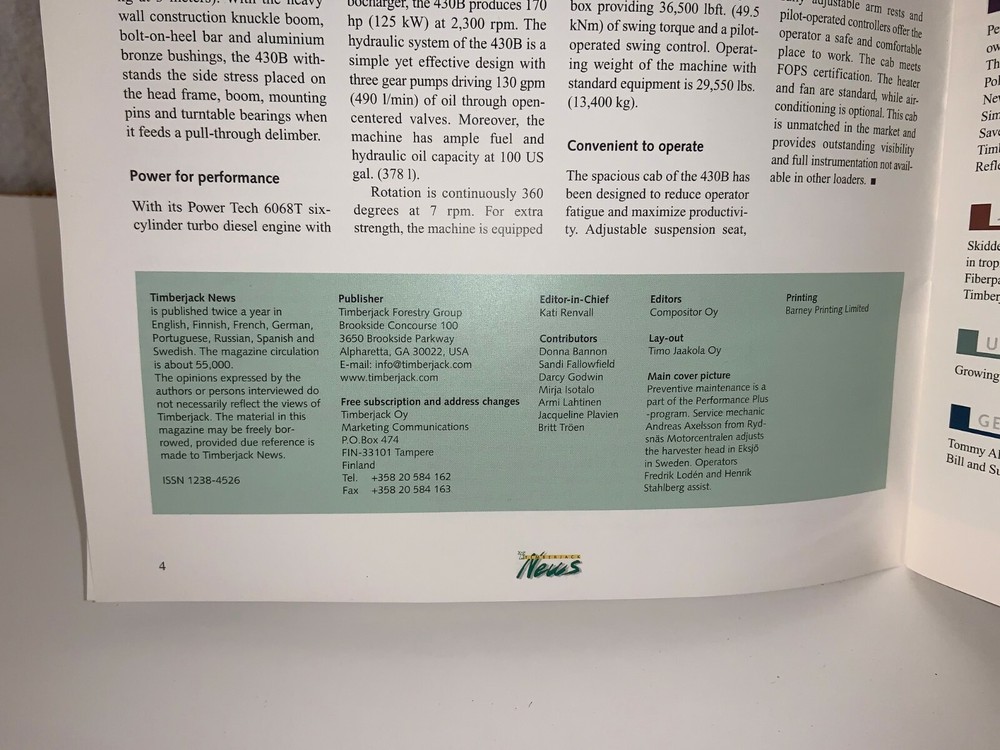 Timberjack Logging News 1/2001