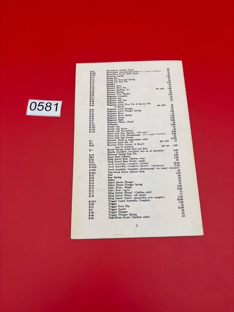 Ruger Manual 10-22 1977 #0581