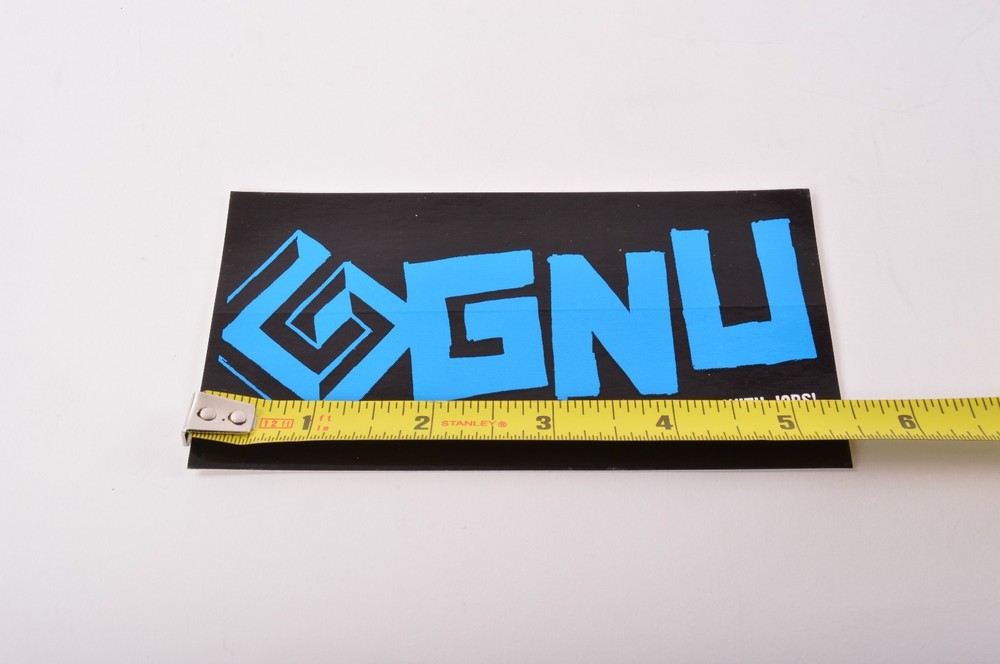 GNU SNOWBOARDING STICKER $4 Black Blue Snowboarding Decorative Sticker