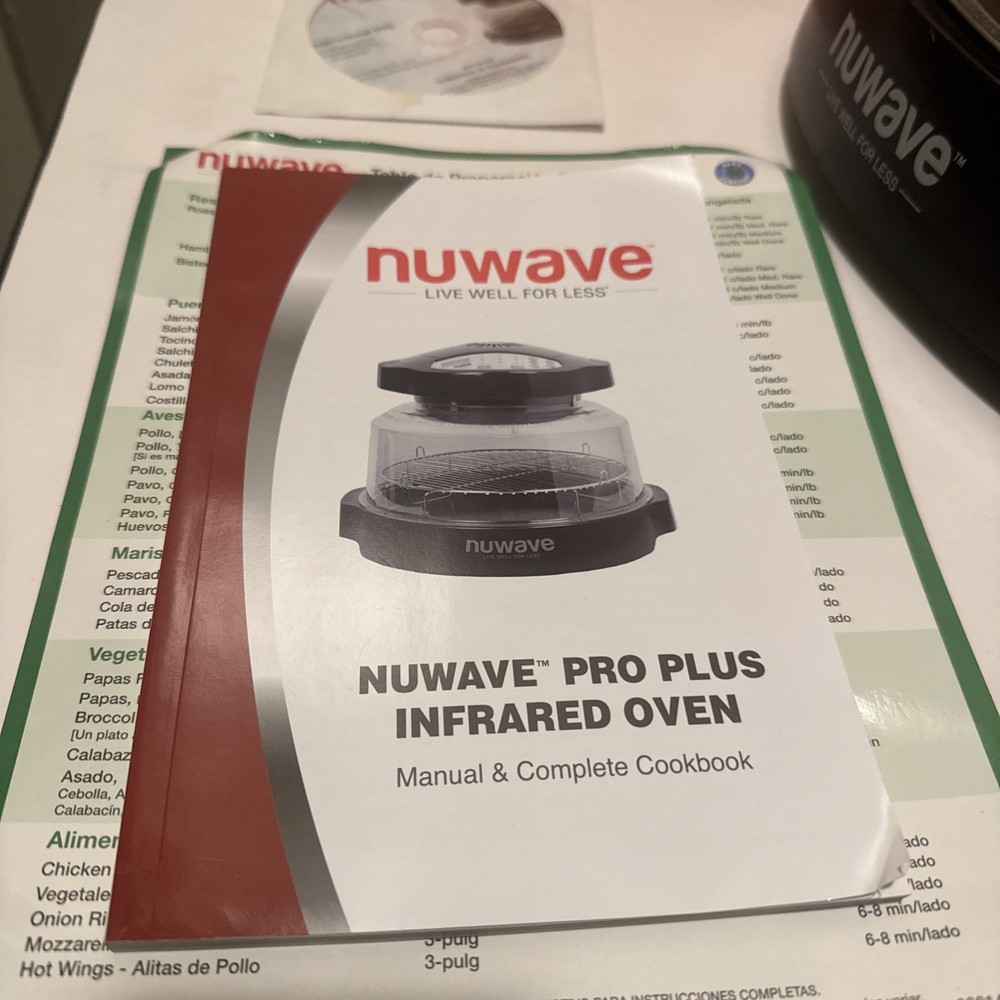 Nuwave Pro Plus Infrared Oven Model 20612 Amber Dome Nu Wave w/ext ring Open Box