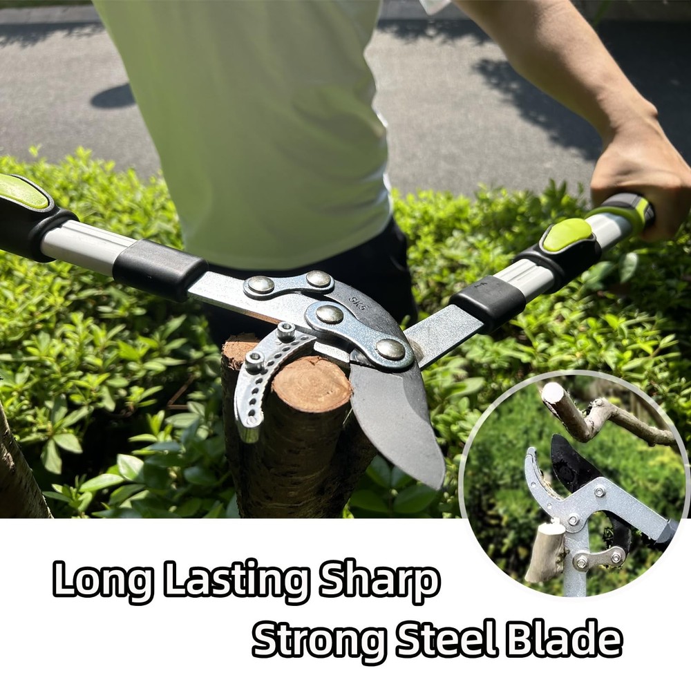 Extendable Tree Loppers 21-26" Compound Action Heavy Duty Branch Pruner 1.6"