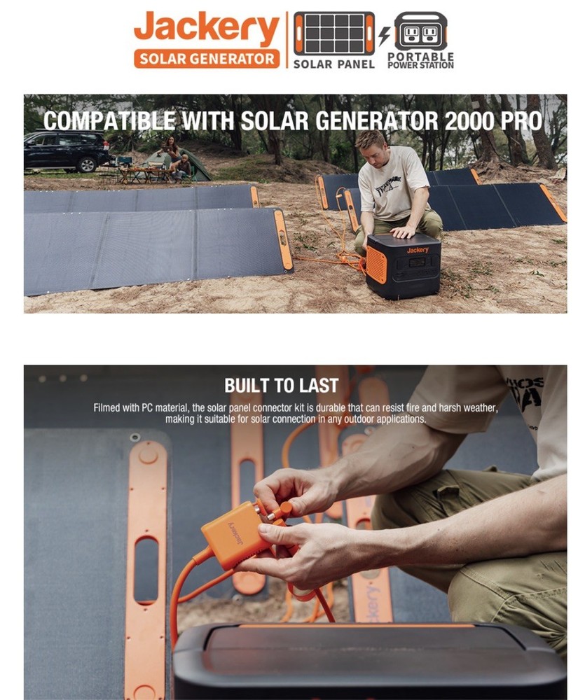 Jackery Solar Series cable for Jackery E1000 Pro-E3000 Pro & SolarSaga 200 Panel