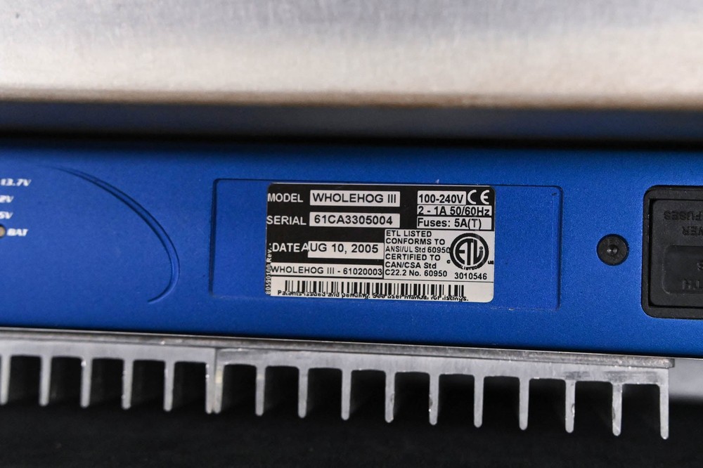 High End Systems Wholehog III Lighting Console CG01RD2