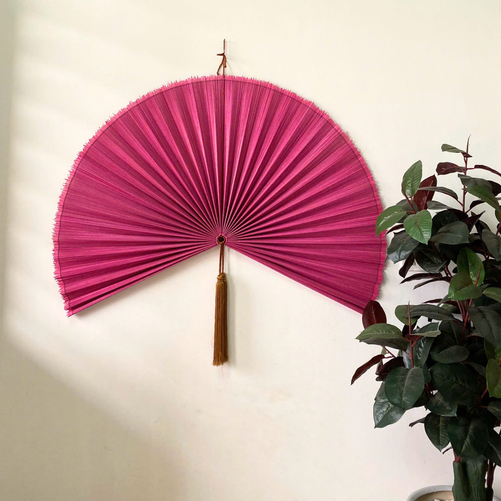 Bamboo Fan Wall Decor, Boho FanHeadboard, Boho Wall Hanging,Boho Wall Decor