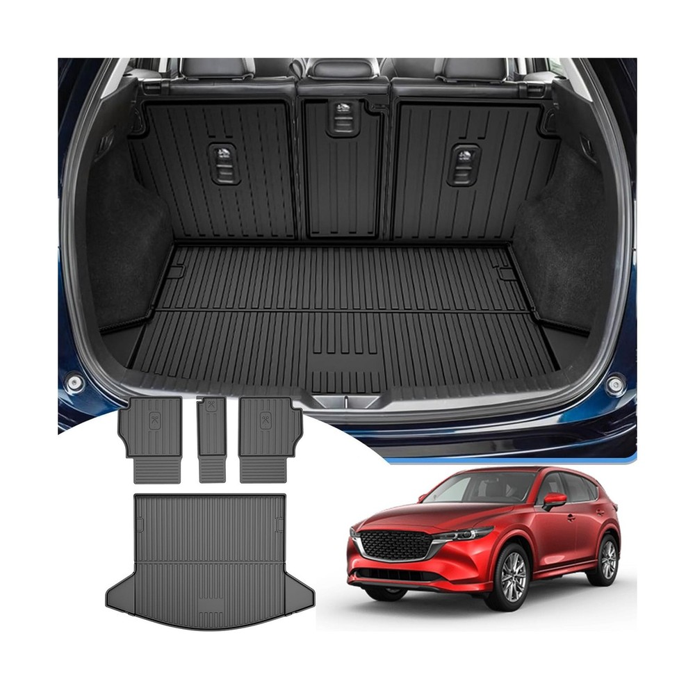 Cargo Liner with Backrest Mat Compatible with 2017-2025 Mazda CX-5 All Weathe...
