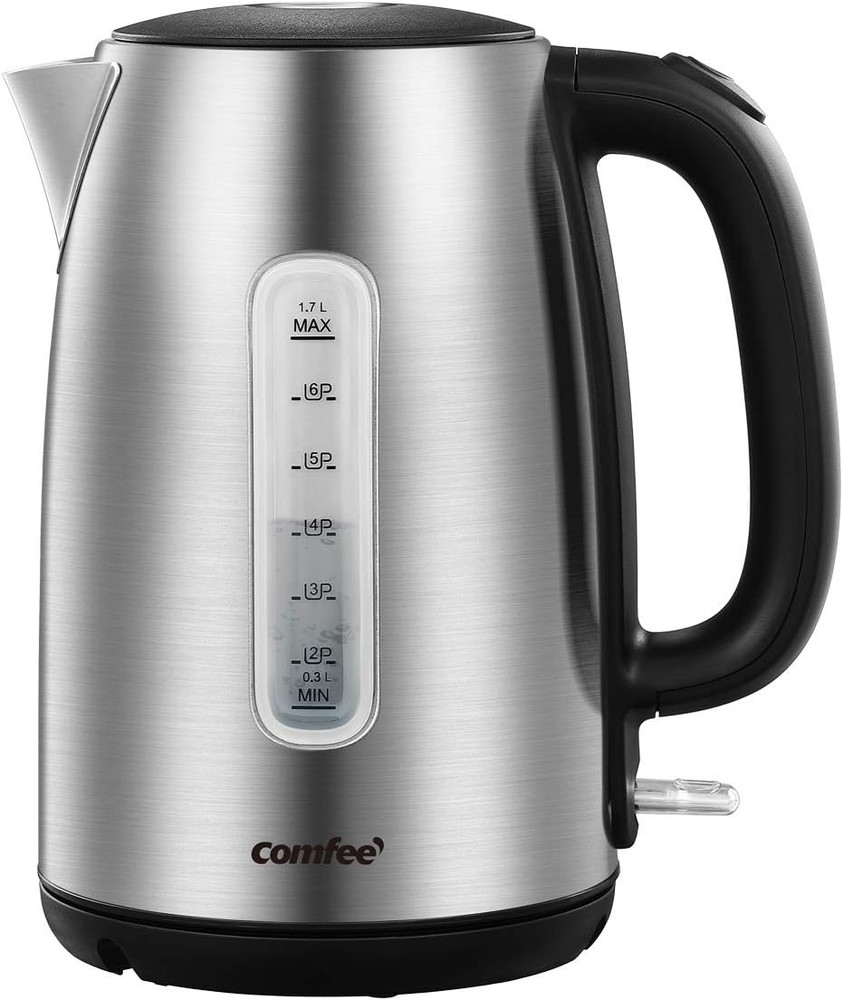 COMFEE' Stainless Steel Electric Kettle, 1.7 Liter Tea Kettle Electric & Hot Wat