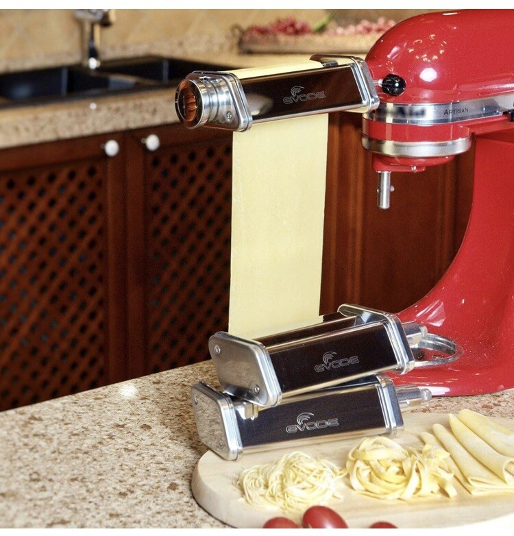 Gvode Kitchen 3-Piece Pasta Roller and Cutter Set for KitchenAid Stand