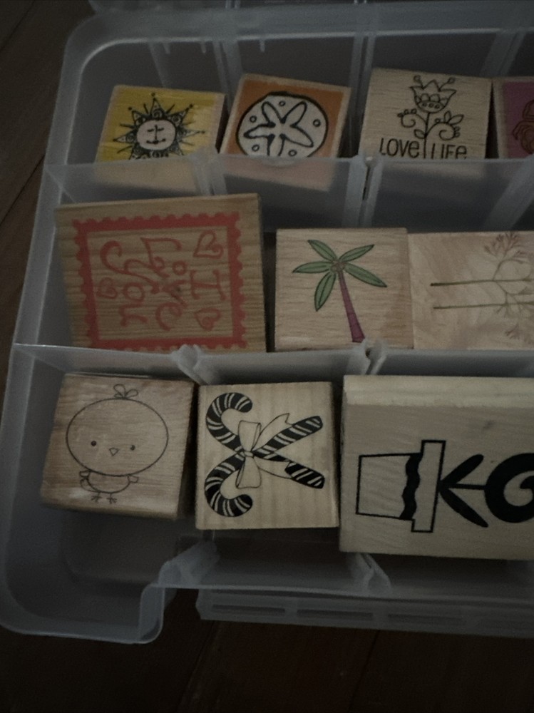 Craft Kit with 18 Different Wood Ink Blocks