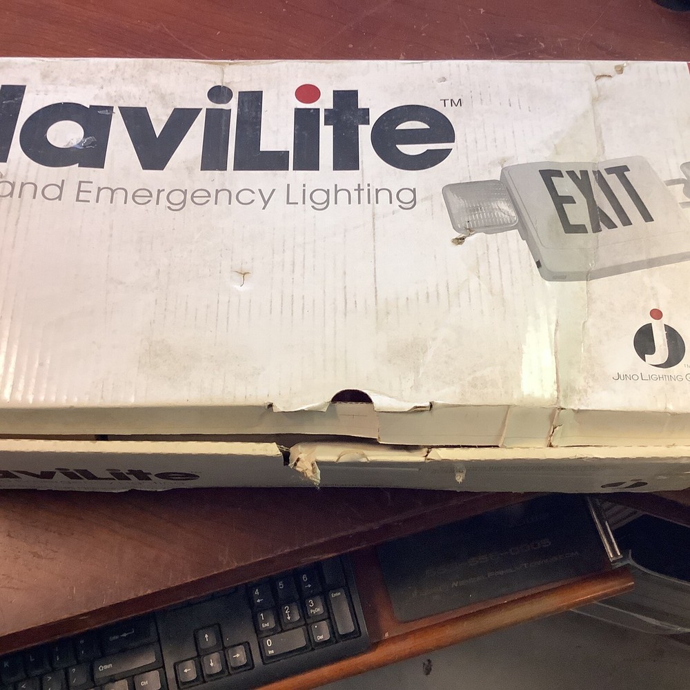 Juno/Navilite NXPC3RWH Combo LED Exit/Emergency Light (NIB)