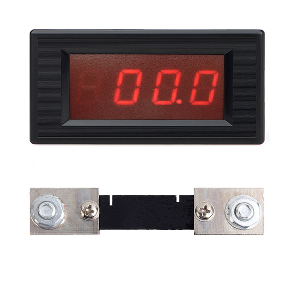 DC 100A Red LED Digital AMP Ammeter Panel Digit Current Meter 0-100A DC + Shunt