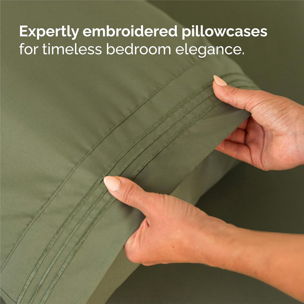 Split King Size 5 Piece Sheet Set - Comfy Breathable & Cooling Bed Sheets Set -