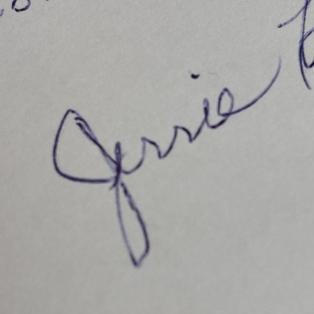 Jerrie Cobb Signed Index Card