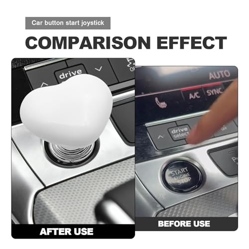 Car Push to Start Button Cover One Touch Engine Start Stop Ignition White