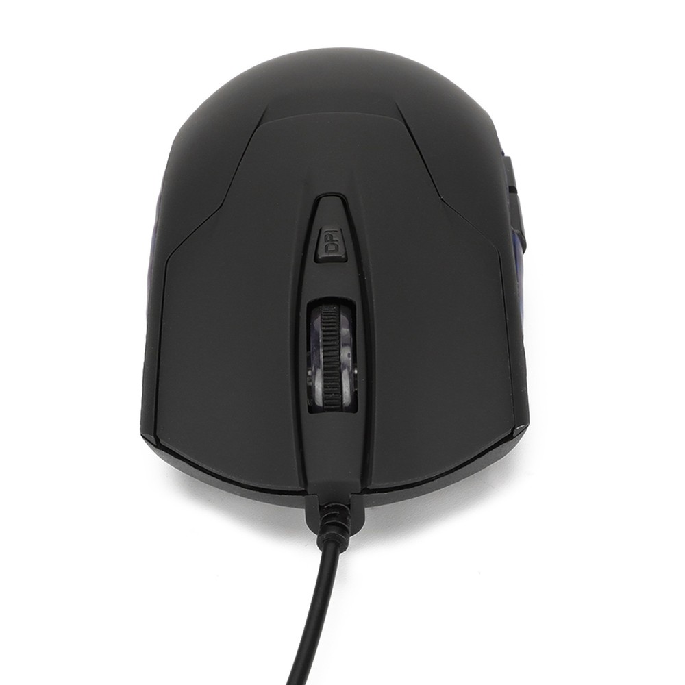 Wired Mouse Blue Backlit Type C Ergonomic Multimedia Keys Adjustable DPI Gaming