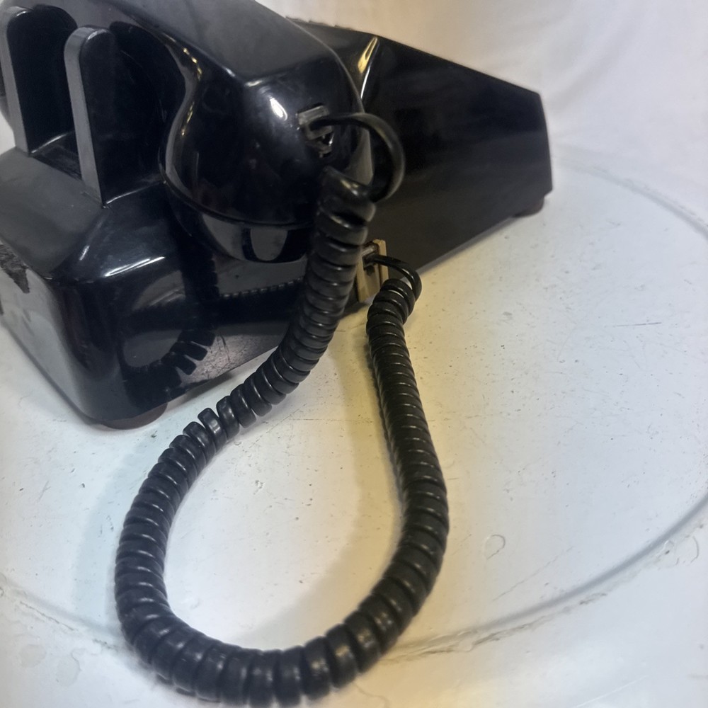 Vintage Black Comdial Push Button Desktop Telephone - Black