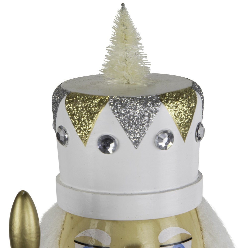 Northlight Glittered Snowflake Christmas Nutcracker - 14" - White and