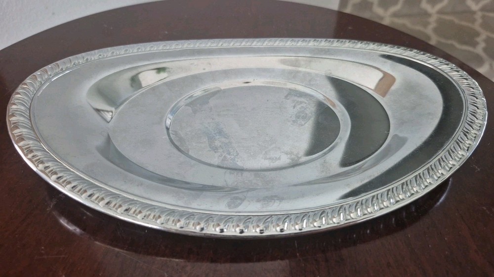 9.5 Inch Long Silver Plate Tray.