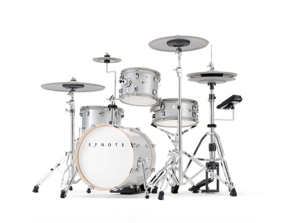 EFNOTE 5 Acoustic Designed Electronic Drum Kit White Sparkle