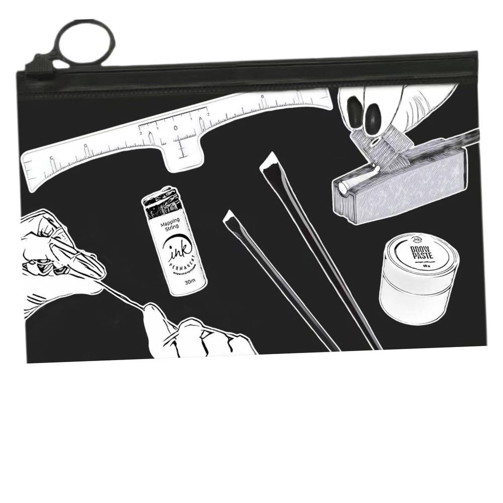 Eyebrow Mapping Kit with 30m White Mapping String, 15g White Brow Paste, 2 Ey...