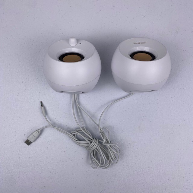 White Creative USB Wired Speakers MF1680