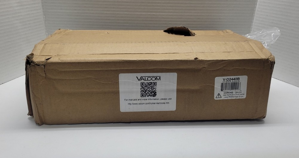 Valcom 24V DC Clock Industrial Digital Synchronized V-D2425 4"