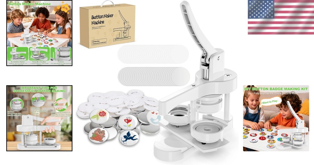 58mm Button Maker Kit Essential Components No Accessories Needed