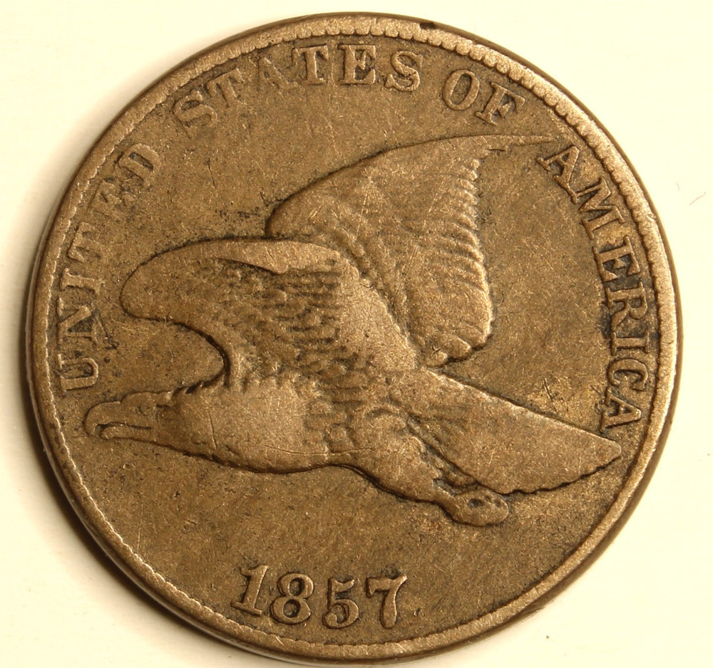 1857 flying eagle cent- Choice EF-SMH1010