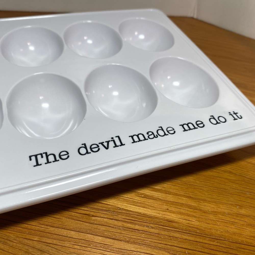 Mud Pie Circa Collection Melamine Deviled Egg Serving Tray Devil Made Me Do It