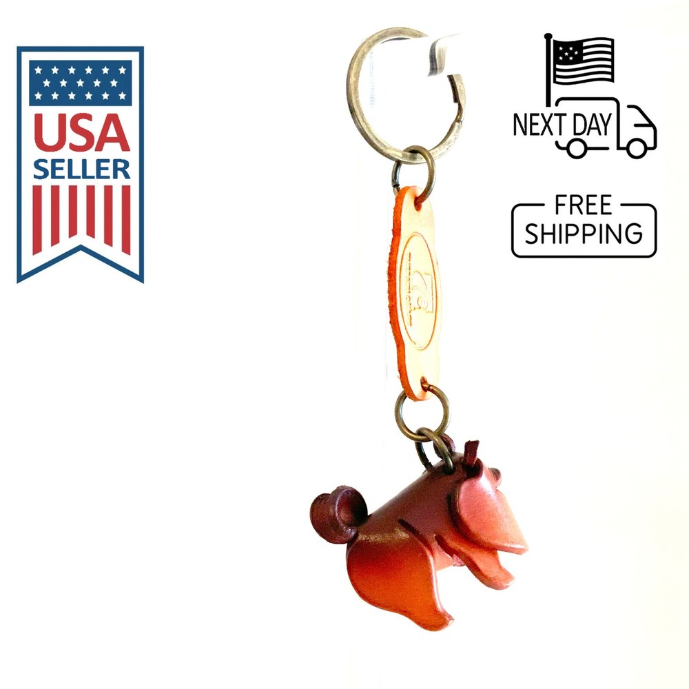 POMERANIAN Handmade Leather Keyring