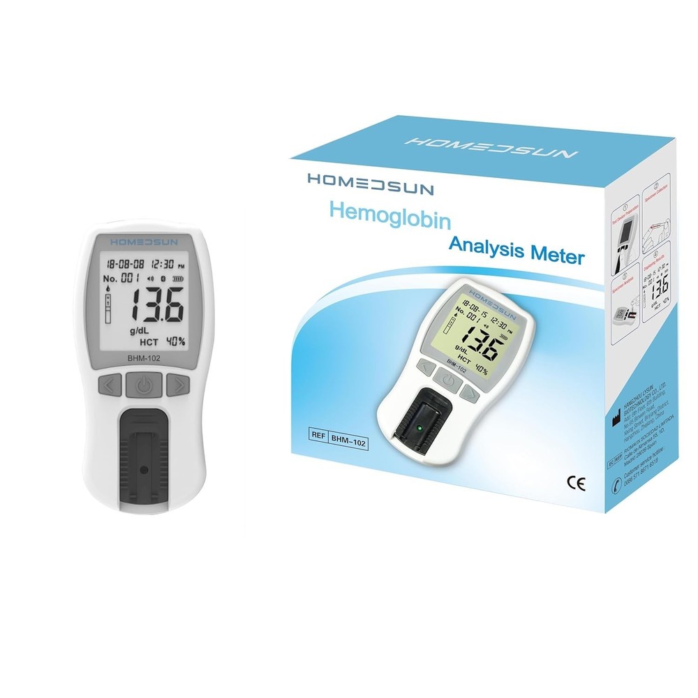 Portable Hemoglobin Analyzer for Quick Anemia Testing with 25 Strips Included