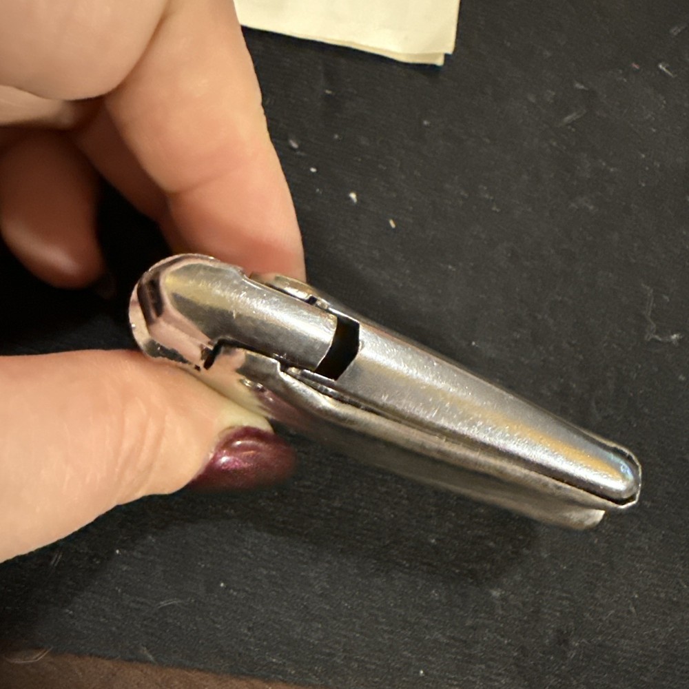 Vintage Ronson Varaflame Silver Chrome Butane Lighter Complete Untested