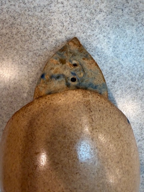 Handmade Ceramic Leaf Shaped Herb Stripper Bowl: Kitchen Tool New