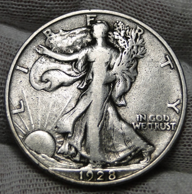 1928-S walking liberty half dollar